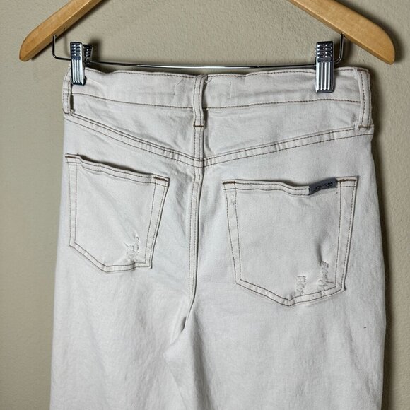 JOE'S High-Rise Wide Leg Hitomi Distressed Denim Jeans Size 29 - Picture 9 of 11
